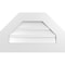 Ekena Millwork Octagonal Top Surface Mount PVC Gable Vent: Functional, w/ 3-1/2"W x 1"P Standard Frame, 26"W x 16"H GVPOT26X1601SF - alternate 1